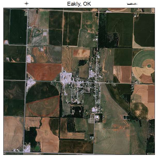 Eakly, OK air photo map