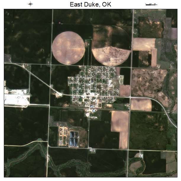 East Duke, OK air photo map