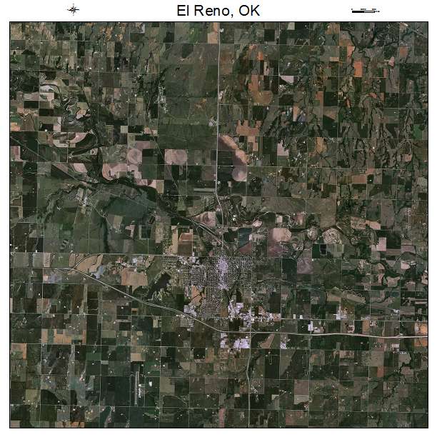 El Reno, OK air photo map