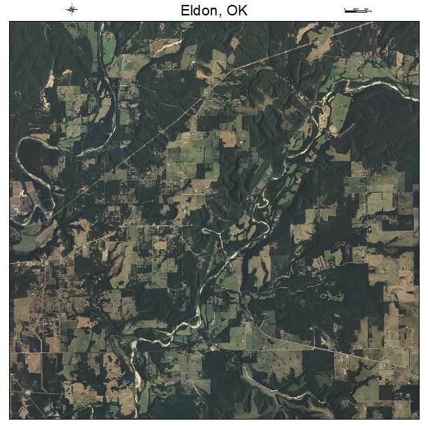 Eldon, OK air photo map