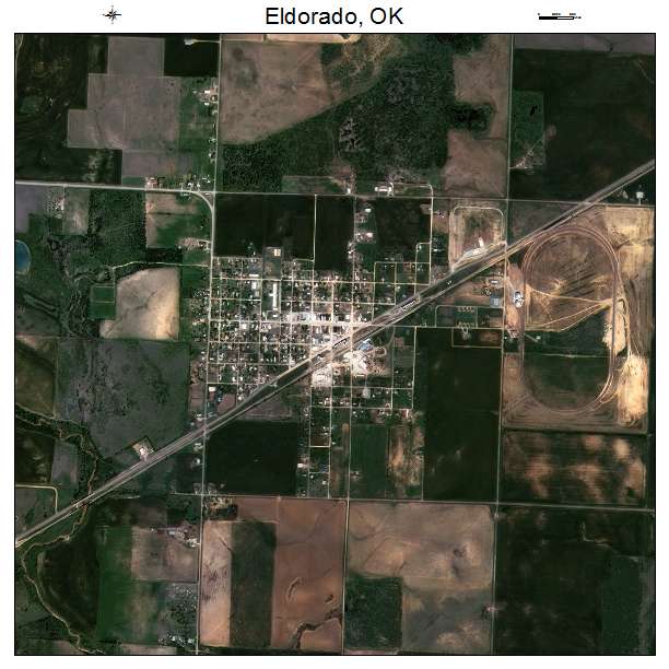 Eldorado, OK air photo map