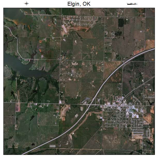 Elgin, OK air photo map