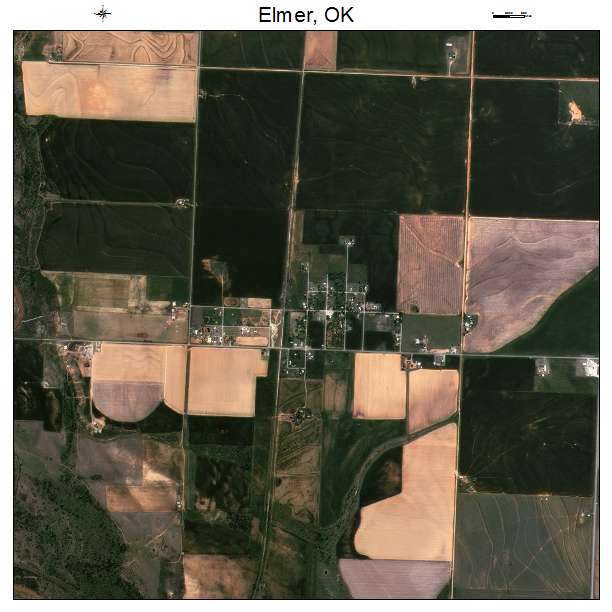 Elmer, OK air photo map