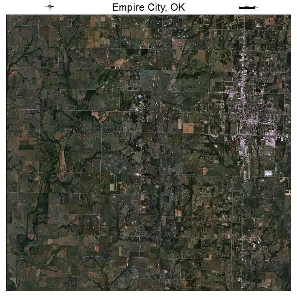 Empire City, OK air photo map