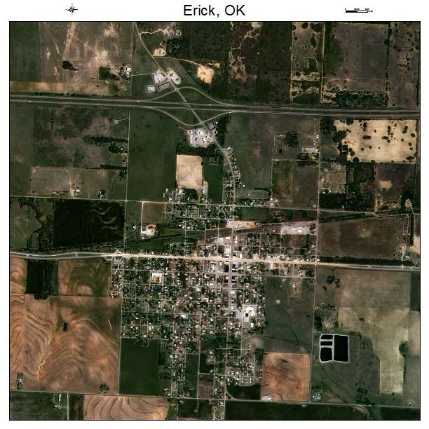 Erick, OK air photo map