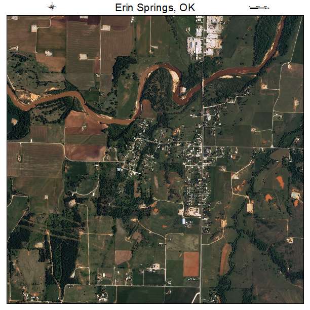Erin Springs, OK air photo map