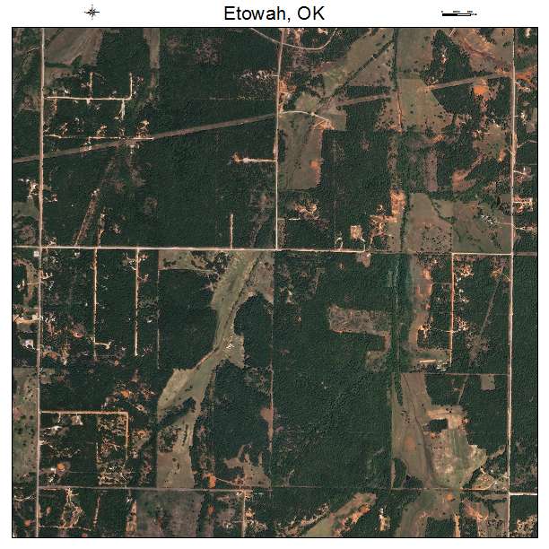 Etowah, OK air photo map