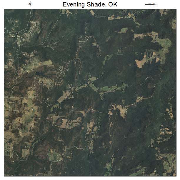 Evening Shade, OK air photo map