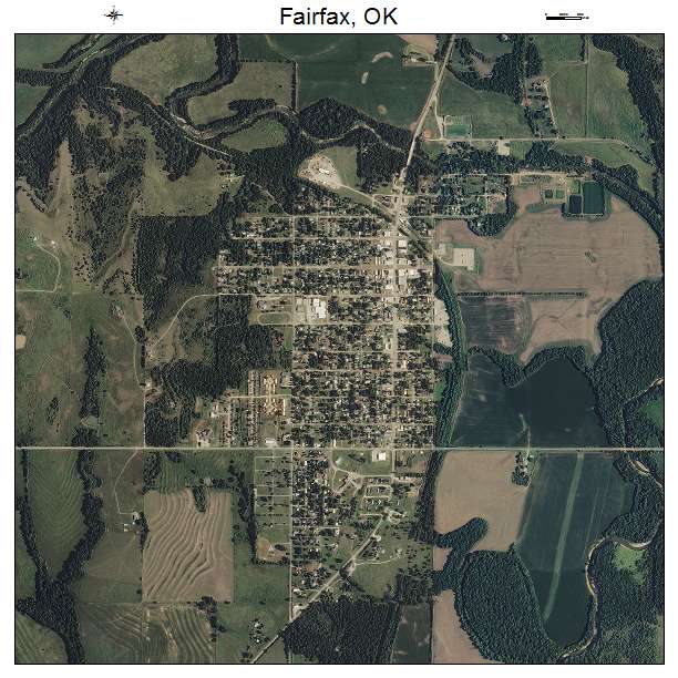 Fairfax, OK air photo map
