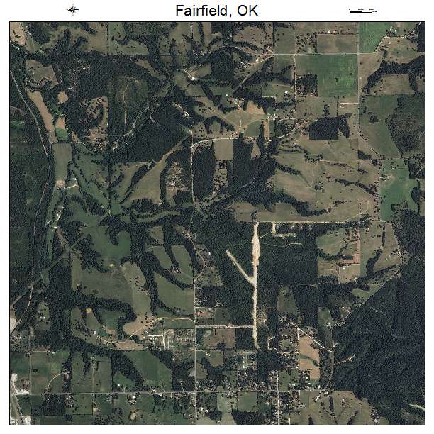 Fairfield, OK air photo map