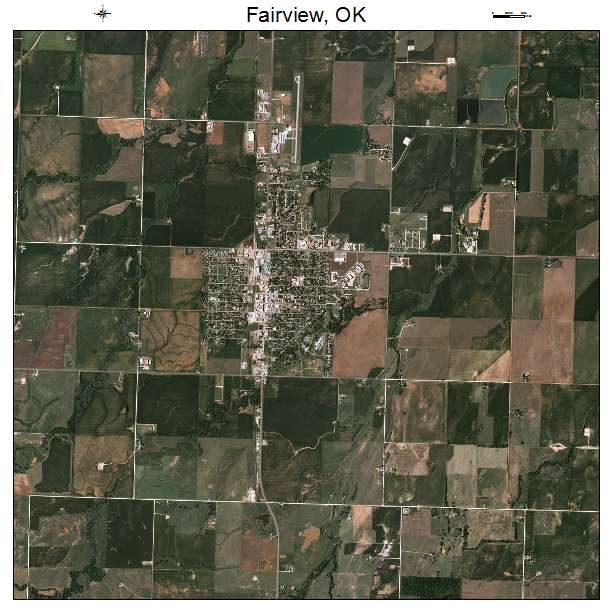 Fairview, OK air photo map