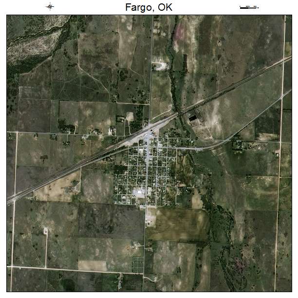 Fargo, OK air photo map
