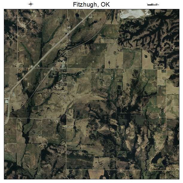 Fitzhugh, OK air photo map