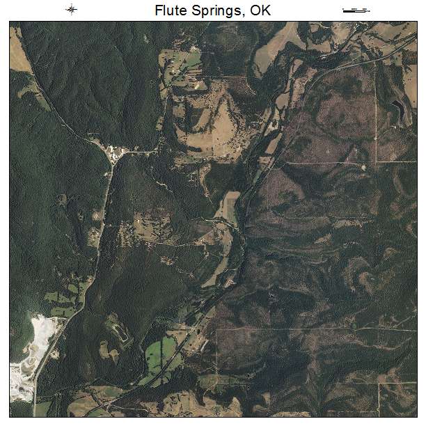 Flute Springs, OK air photo map