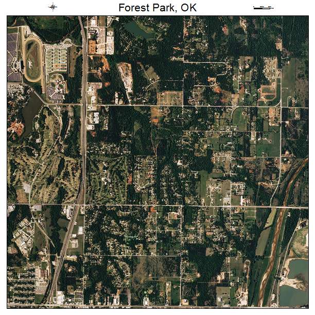 Forest Park, OK air photo map