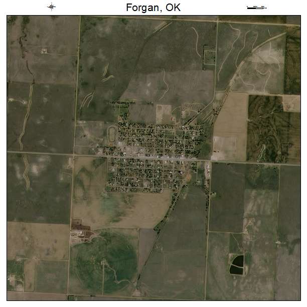Forgan, OK air photo map