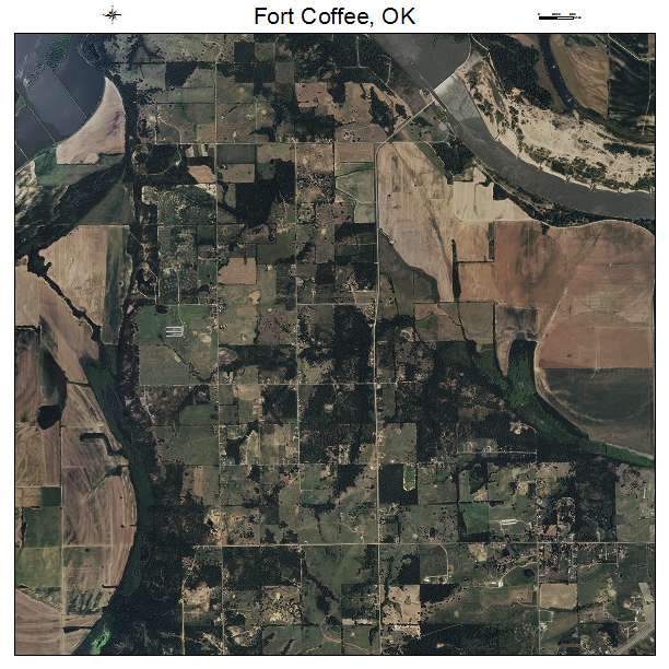 Fort Coffee, OK air photo map