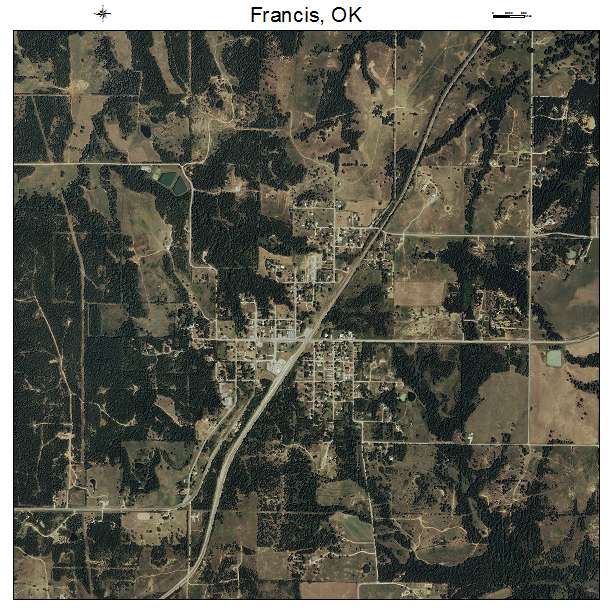 Francis, OK air photo map