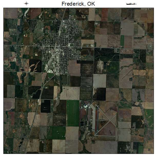 Frederick, OK air photo map