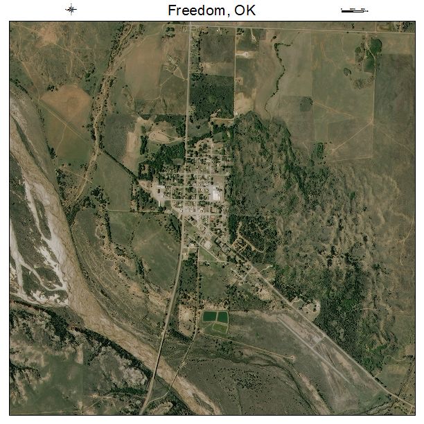 Freedom, OK air photo map