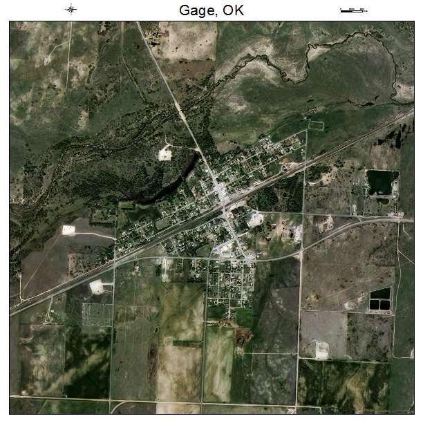 Gage, OK air photo map