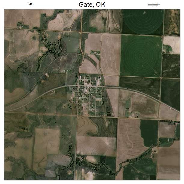 Gate, OK air photo map