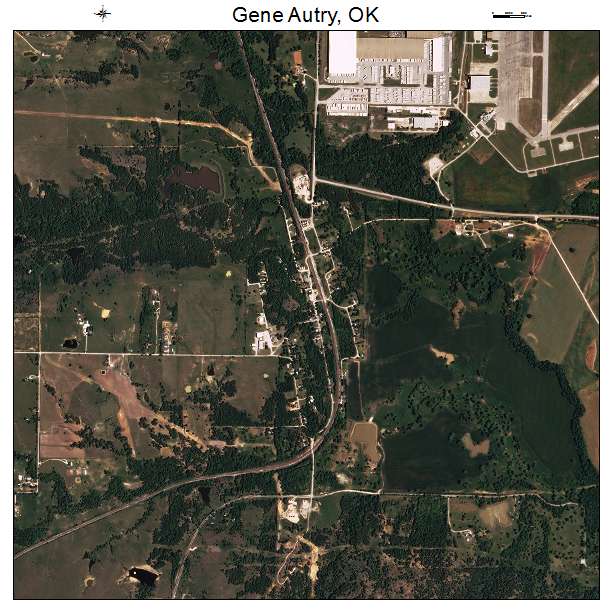 Gene Autry, OK air photo map