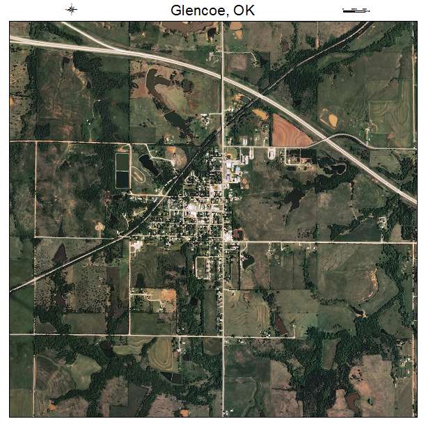 Glencoe, OK air photo map