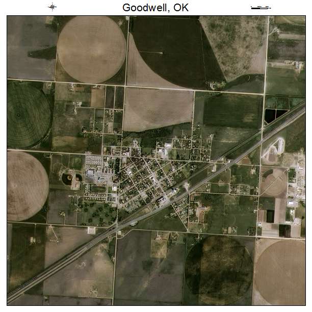 Goodwell, OK air photo map