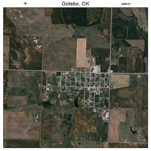 Gotebo, OK air photo map