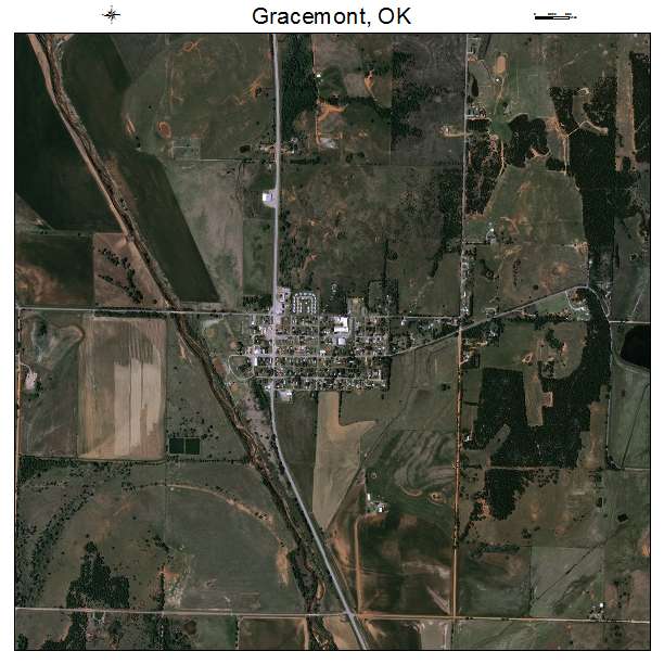 Gracemont, OK air photo map