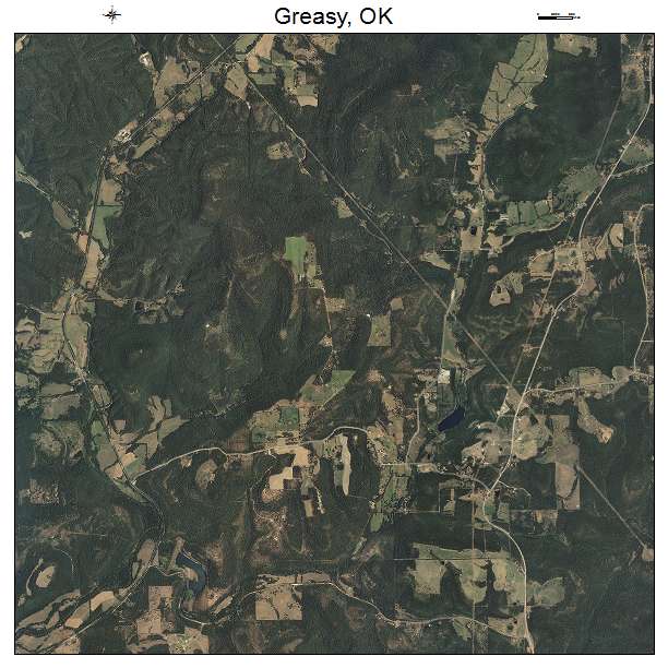 Greasy, OK air photo map