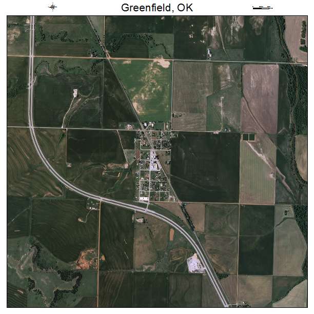 Greenfield, OK air photo map