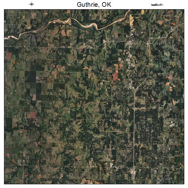 Guthrie, OK air photo map
