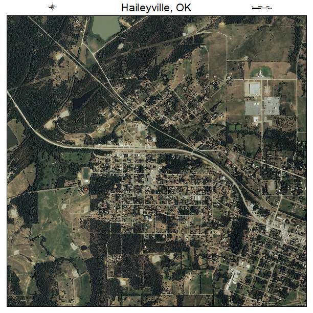 Haileyville, OK air photo map