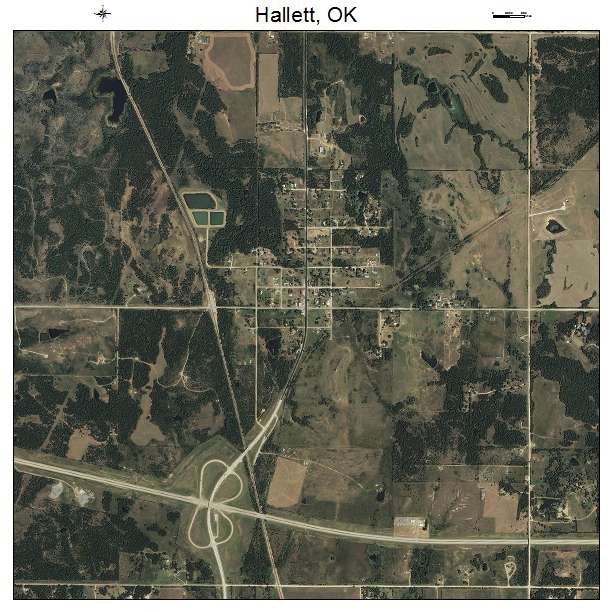 Hallett, OK air photo map