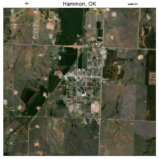 Hammon, OK air photo map