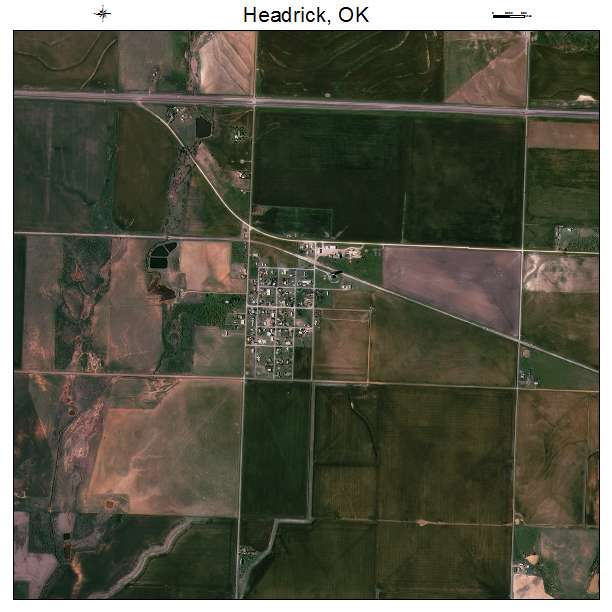 Headrick, OK air photo map