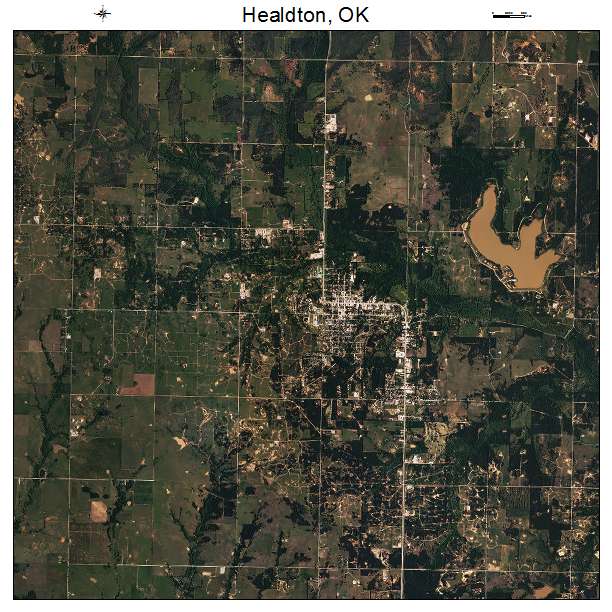 Healdton, OK air photo map