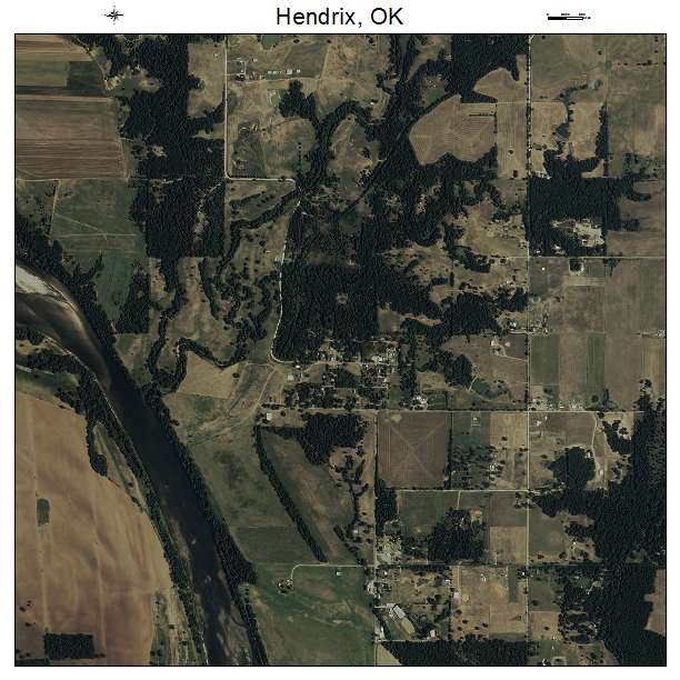 Hendrix, OK air photo map