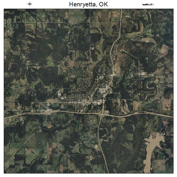 Henryetta, OK air photo map