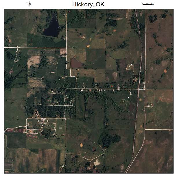 Hickory, OK air photo map