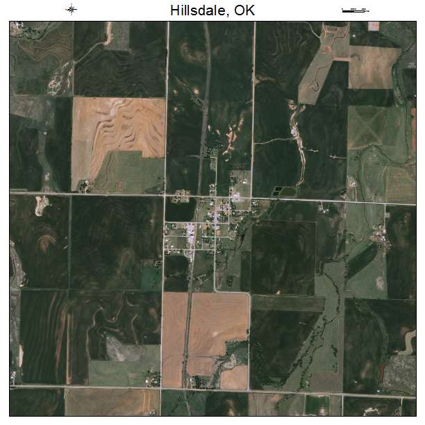 Hillsdale, OK air photo map