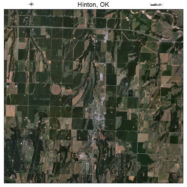 Hinton, OK air photo map