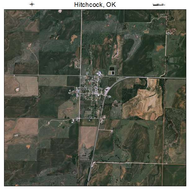 Hitchcock, OK air photo map