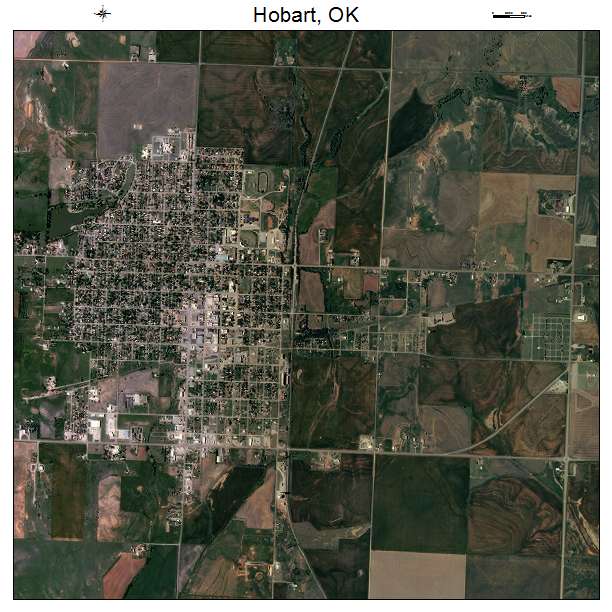 Hobart, OK air photo map