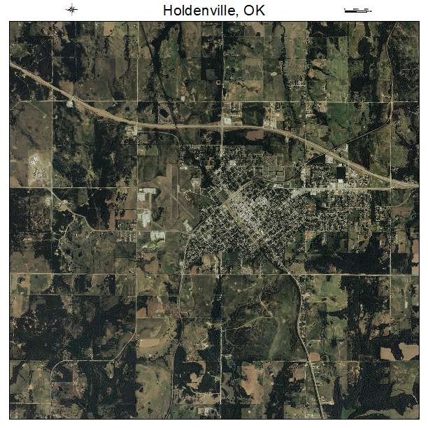 Holdenville, OK air photo map