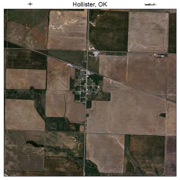 Hollister, OK air photo map