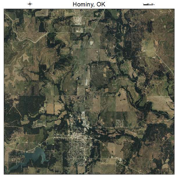 Hominy, OK air photo map