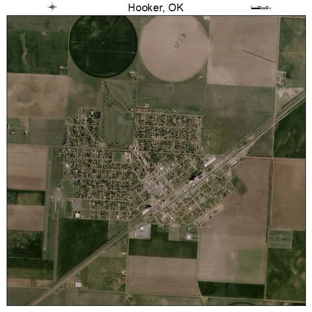 Hooker, OK air photo map